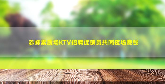 赤峰素质场KTV招聘促销员共同夜场赚钱